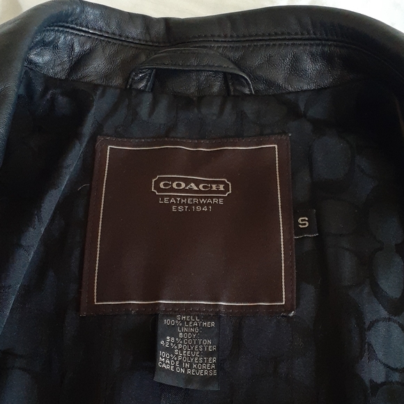 COPY - Coach Leather Jacket {Womens Small} - Picture 6 of 6